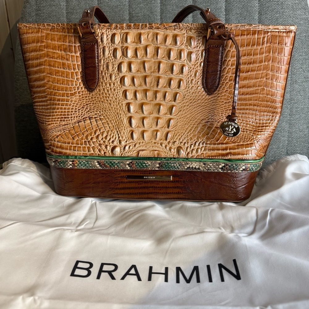 Brahmin Asher Melbourne Embossed Tote Bag